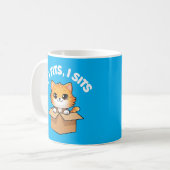 Als het past zit ik in een grappige kat koffiemok (Voorkant links)