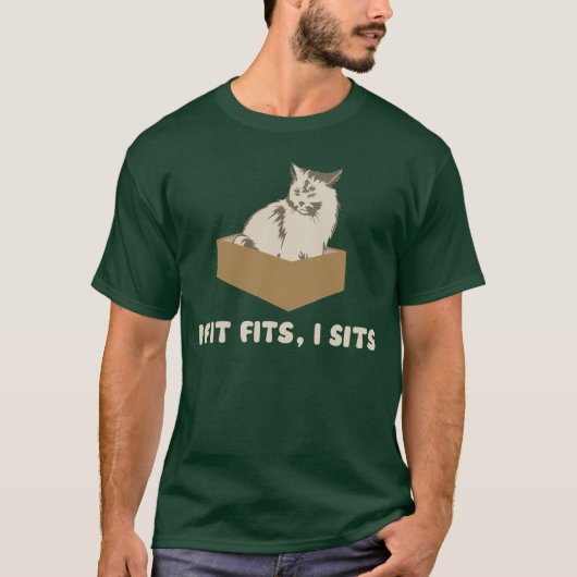 Als het past, zit ik kat t-shirt (Voorkant)