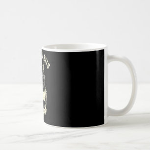 Als het past zit zwart kat schedel minimalistisch  koffiemok