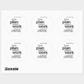 Als het plan niet werkt, verandert het plan niet d ronde sticker (Vel)