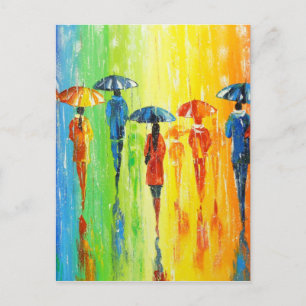 Als het regent, dan helder briefkaart