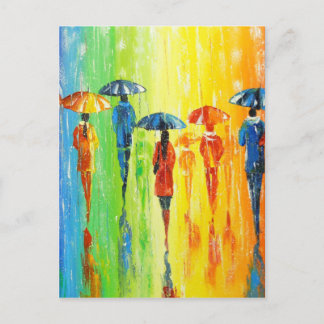 Als het regent, dan helder briefkaart