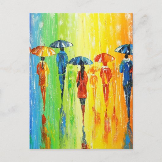 Als het regent, dan helder briefkaart (Voorkant)