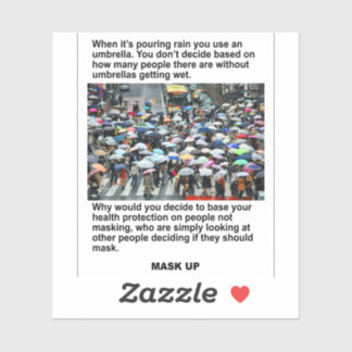 Als het regent, gebruik dan een paraplu vinyl stic sticker