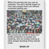 Als het regent, gebruik dan een paraplu vinyl stic sticker (Voorkant)