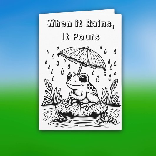 Als het regent, giet het | Kleur mij Kaart