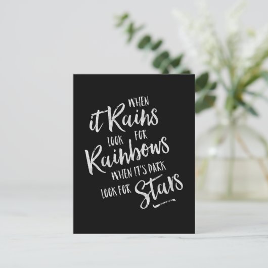 Als het regent - Inspirerend Kaart (Staand voorkant)