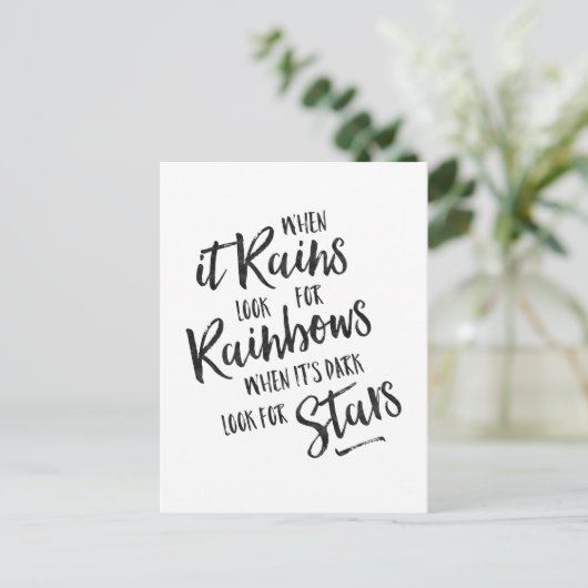 Als het regent - Inspirerend Kaart (Staand voorkant)