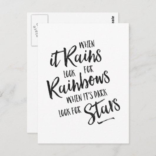 Als het regent - Inspirerend Kaart (Voorkant / Achterkant)