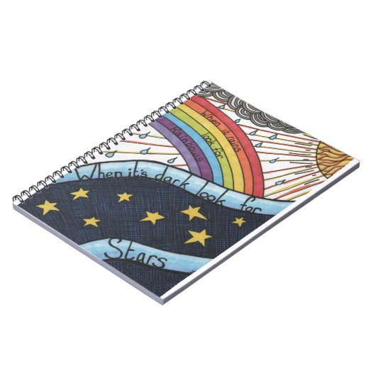 Als het regent, kijk dan naar regenbogen notitieboek (Linkerzijde)