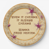 Als het regent... papieren bordje (Voorkant)