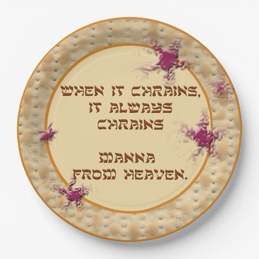 Als het regent... papieren bordje (Voorkant)