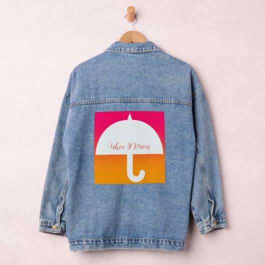 Als het regent paraplu Logo Denim Jacket (Hangar)