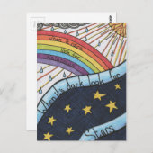 Als het regent, zoek dan naar regenbogen briefkaart (Voorkant / Achterkant)