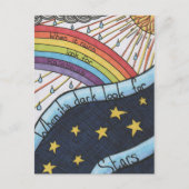 Als het regent, zoek dan naar regenbogen briefkaart (Voorkant)