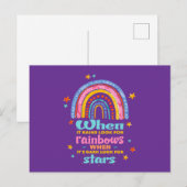 Als het regent, zoek dan naar regenbogen briefkaart (Voorkant / Achterkant)