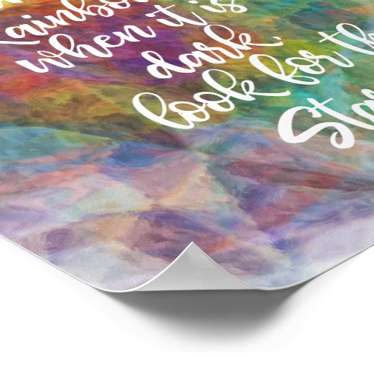 Als het regent, zoek dan naar regenbogen, donkere poster (Hoek)