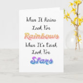 Als het regent, zoek dan naar regenbogen, Inspirer Kaart (Gele Bloem)