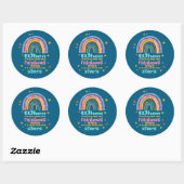 Als het regent, zoek dan naar regenbogen ronde sticker (Vel)