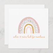 Als het regent, zoek dan Rainbows Boho Wenskaart (Voorkant / Achterkant)