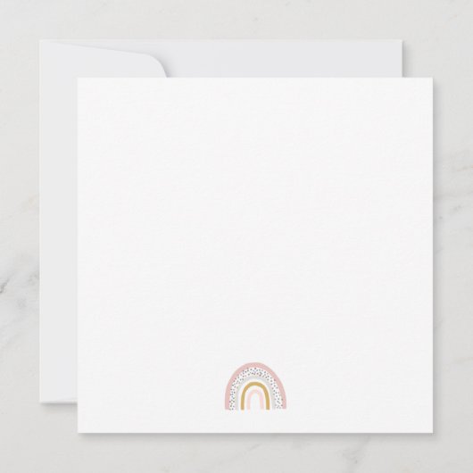 Als het regent, zoek dan Rainbows Boho Wenskaart (Achterkant)