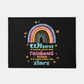 Als het regent, zoek dan regenbogen deurmat (Voorkant)