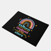 Als het regent, zoek dan regenbogen deurmat (Schuin)