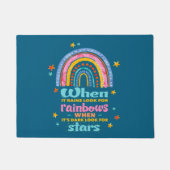 Als het regent, zoek dan regenbogen deurmat (Voorkant)