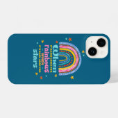 Als het regent, zoek dan regenbogen iPhone hoesje (Achterkant horizontaal)