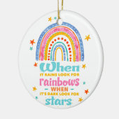 Als het regent, zoek dan regenbogen keramisch ornament (Links)