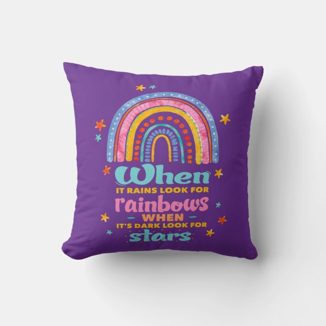 Als het regent, zoek dan regenbogen kussen (Voorkant)