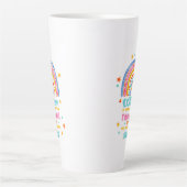 Als het regent, zoek dan regenbogen latte mok (Voorkant)