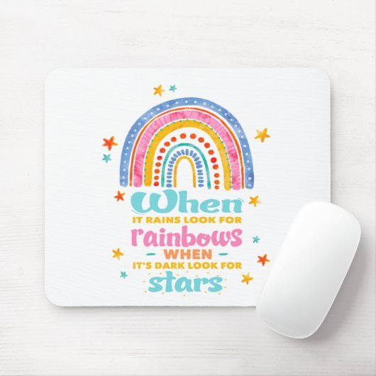Als het regent, zoek dan regenbogen muismat (Met muis)