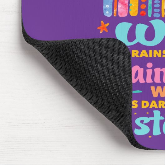 Als het regent, zoek dan regenbogen muismat (Hoek)