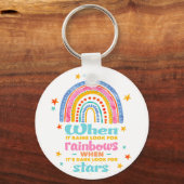 Als het regent, zoek dan regenbogen sleutelhanger (Voorkant)