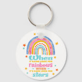 Als het regent, zoek dan regenbogen sleutelhanger (Achterkant)
