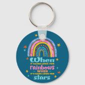 Als het regent, zoek dan regenbogen sleutelhanger (Achterkant)