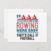 Als het roeien gemakkelijk was zouden zij als Foot Briefkaart (Voorkant / Achterkant)