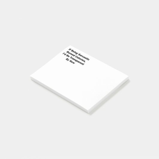 Als het Sarcastisch verbrande calorieën zijn Post-it® Notes (Schuin)