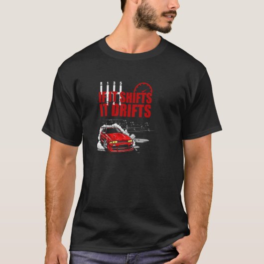 Als het schakelt dan drijft het- race- en drift-au t-shirt (Voorkant)