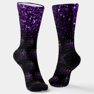 Als het Sparkly Paars is, wil ik het Zwart patroon Sokken