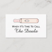 Als het tijd is om de Doula-zwangerschap te noemen Visitekaartje (Voorkant)