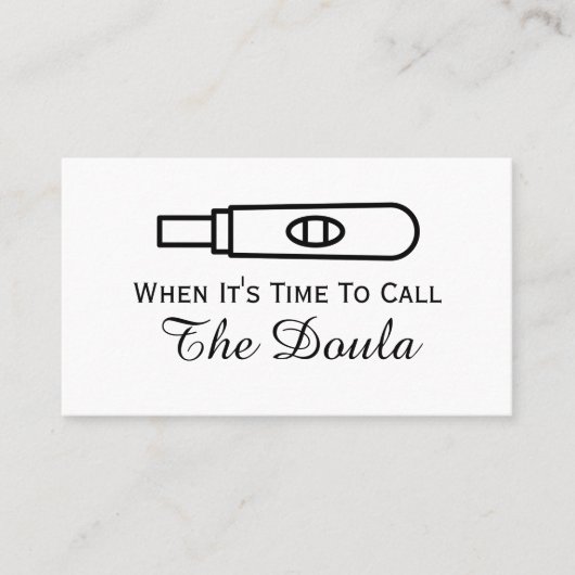 Als het tijd is om de Doula-zwangerschap te noemen Visitekaartje (Voorkant)