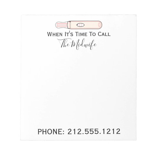 Als het tijd is om de Zwangerschap van de verlosku Notitieblok (Voorkant)