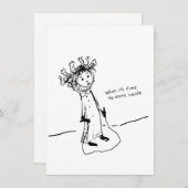 Als het tijd is om naar binnen te komen bedankkaart (Voorkant / Achterkant)