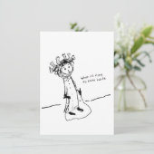 Als het tijd is om naar binnen te komen bedankkaart (Staand voorkant)