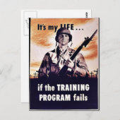 Als het trainingsprogramma mislukt briefkaart (Voorkant / Achterkant)