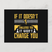 Als het u niet uitdaagt, zal het u niet veranderen aankondigingskaart (Voorkant)