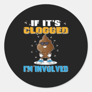 Als het verstopt zit, gaat het om grappige volwass ronde sticker