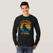 Als het vliegt, bespioneert het vogel die de Vinta T-shirt (Voorkant volledig)